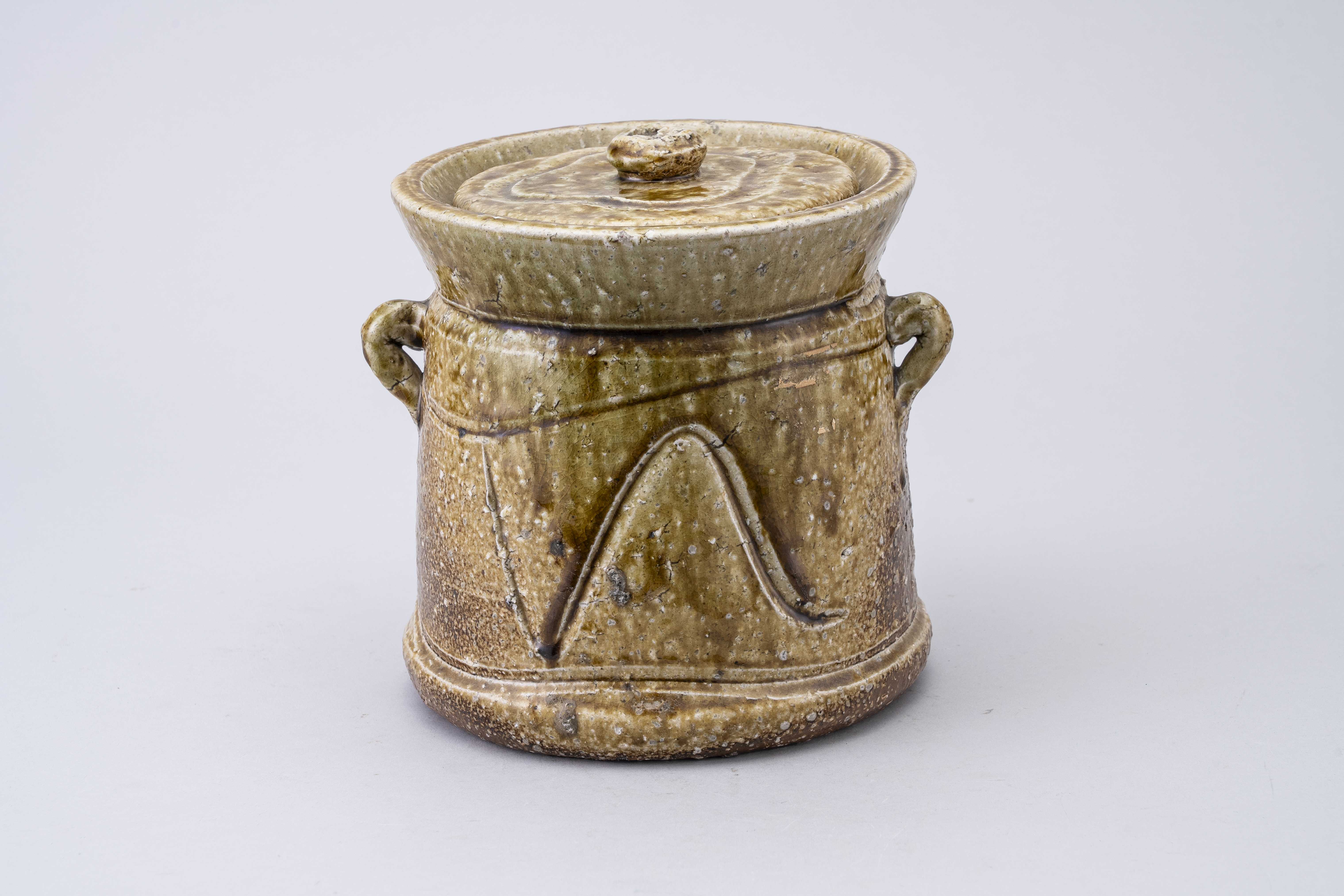 Rakuzan Ogawa Mizusashi (Water Jar) – Shigaraki ware KAMA