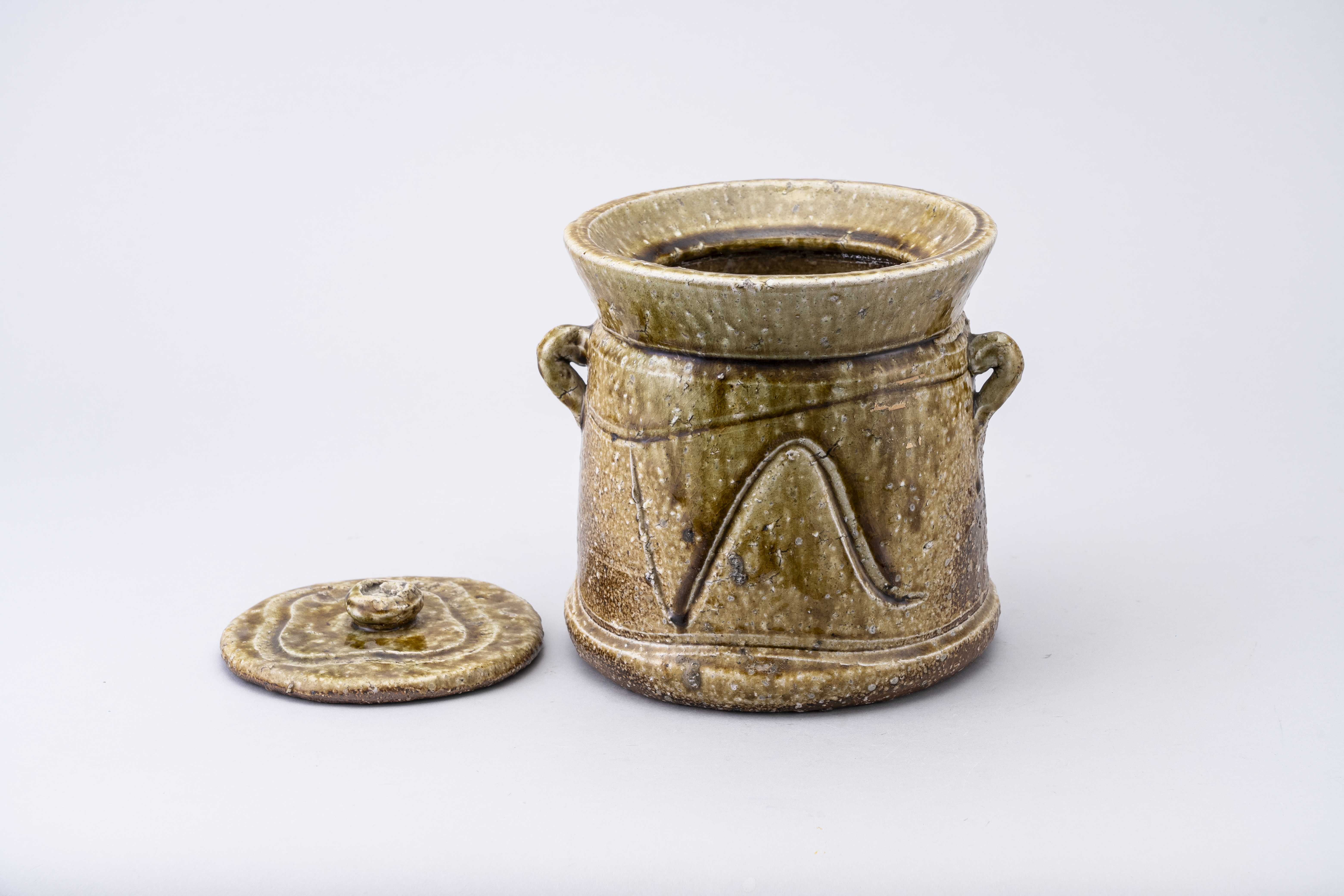 Rakuzan Ogawa Mizusashi (Water Jar) – Shigaraki ware KAMA