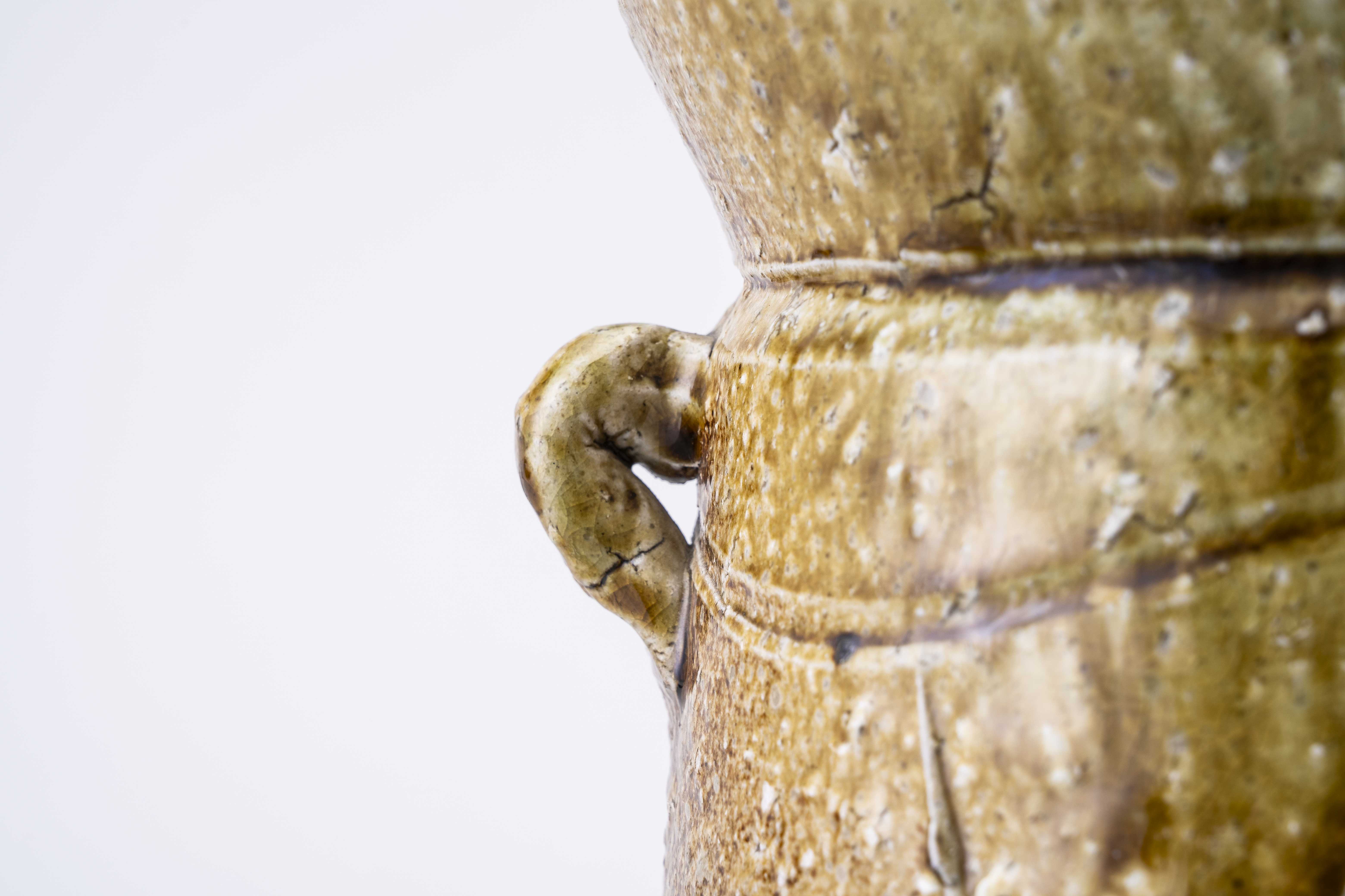 Rakuzan Ogawa Mizusashi (Water Jar) – Shigaraki ware KAMA